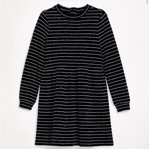Loft Stripe Dress Navy Button Back Dress Size XS • NEW WITH TAGS •